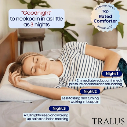 TRALUS Cervical Pillow - Finally Wake Up Without Neck Pain